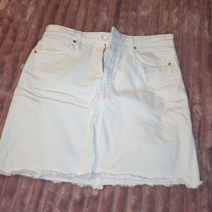 Just Black White Denim Mini Skirt